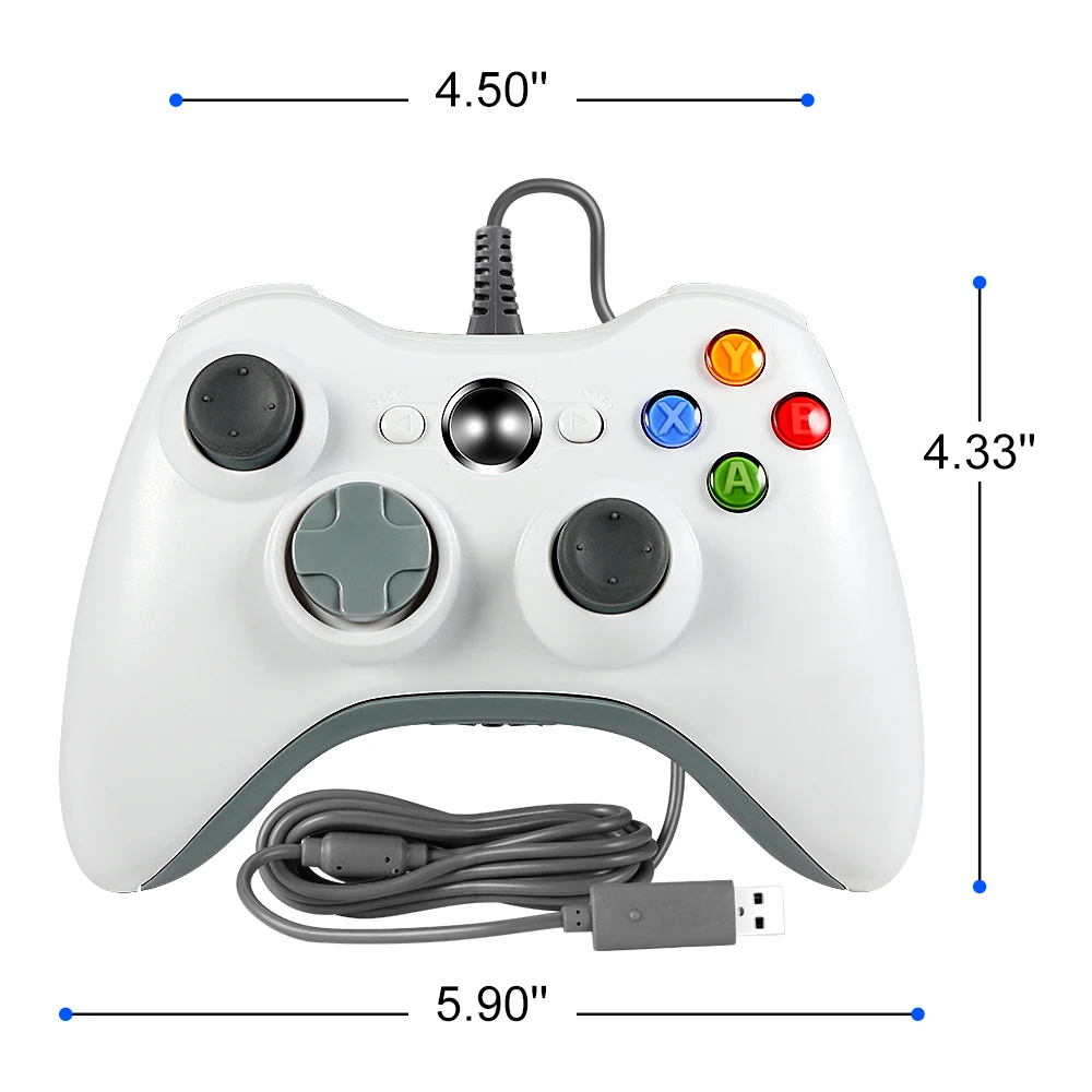 Проводной USB геймпад для Xbox 360 контроллер джойстик официальных ПК Microsoft Windows 7 8