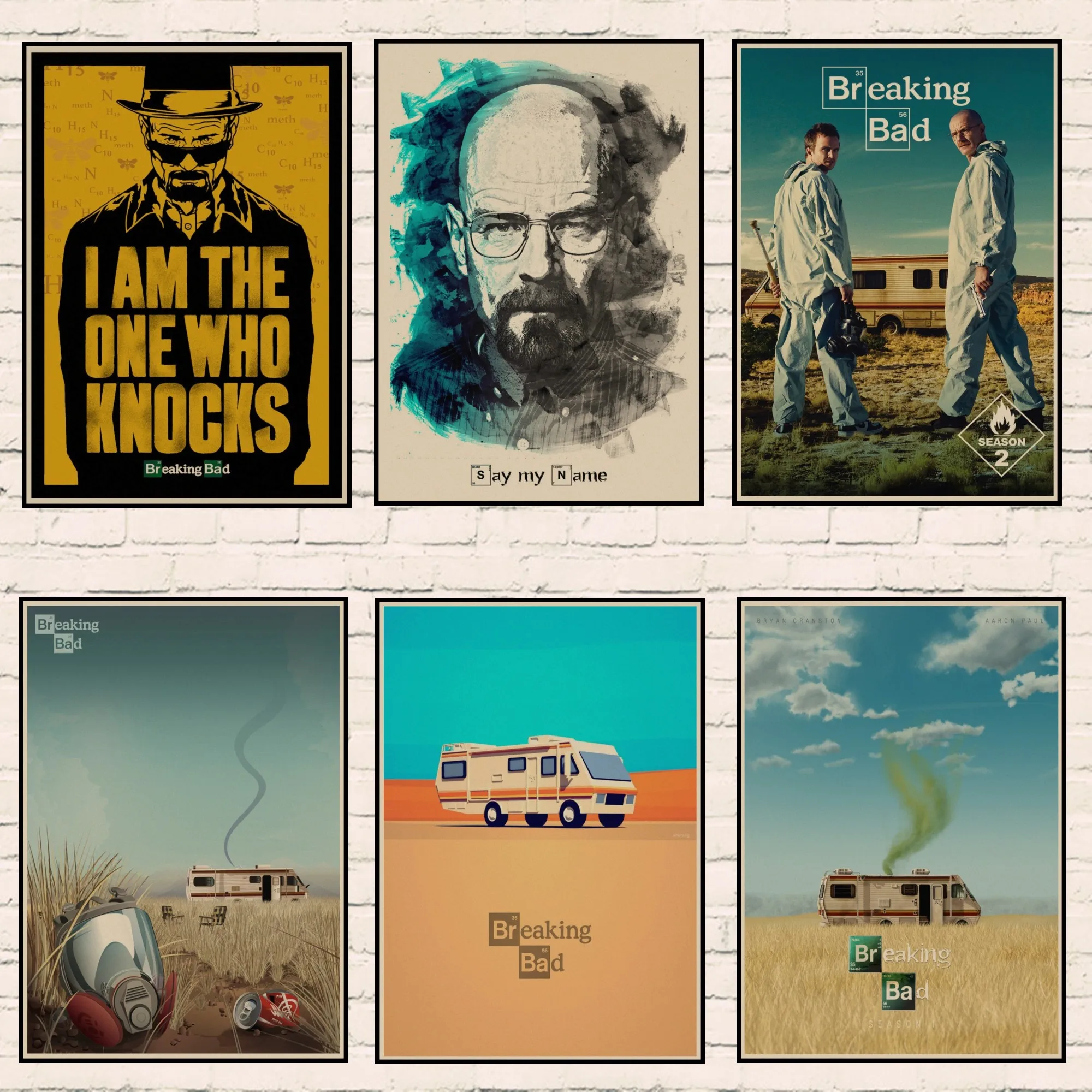 Breaking Bad movie retro Poster Vintage Kraft Paper Retro Posters Wall Sticker Bar Cafe Decoration Home Decor Gift A4 | Дом и сад