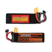 Mini Portable VOK 2S Lipo Battery 11.1V 35C 2200mAh T-Plug/XT60 Plug Discharge Plug for RC Racing Quadcopter Drone NEW