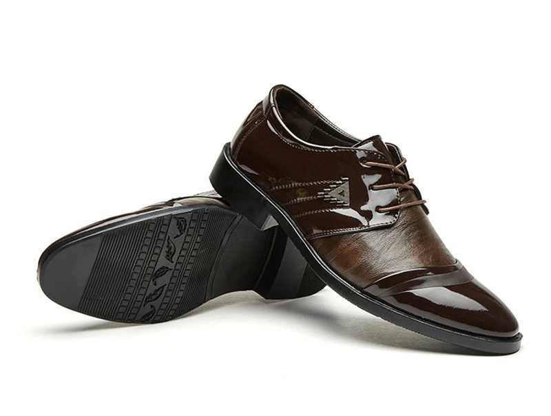 Новинка года; Мужская обувь; обуви высокого качества; кожаные мужские деловые туфли с острым носком в деловом стиле