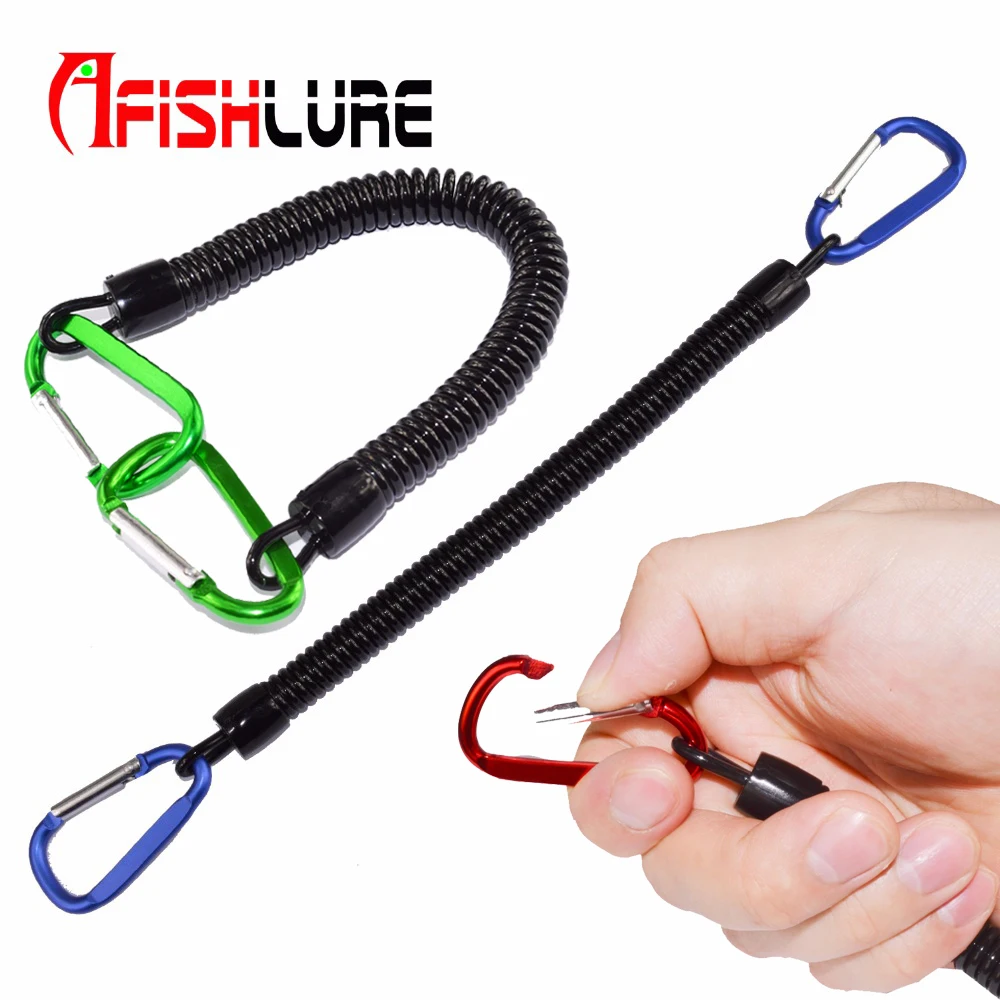 

New 2pcs Double D Button Coiled Fish Missed Rope Fish Pole Rod Protector Elastic Rope Line Fishing Tackle Tool Prevent Rod Drop