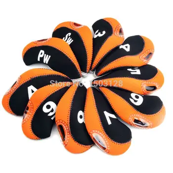 

10Pcs One Set Neoprene Transparent Window Golf Club Iron Head Covers for Callaway Scotty Cameron