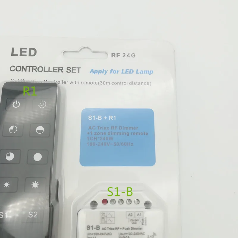 S1 B Led Triac RF регулятор яркости используется с R1 дистанционный 2 4 ГГц беспроводной