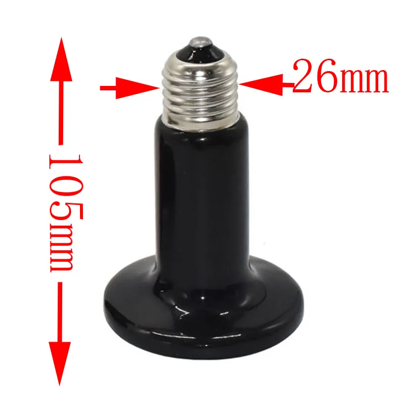 Cultivation Ceramic Insulation Lamp Ceramic Heating Lamp Non-luminous Heat 25/50/75/100W Preserve Heat For Lizard Tortoise Snake pet heating lamp