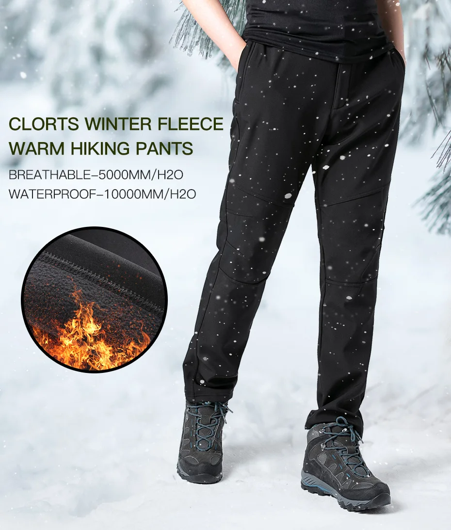 Warm Winter Hiking Pants Waterproof Anti-tear Outdoor Trekking Pants Men's Hunting Pants Women's Sports Pants (1)
