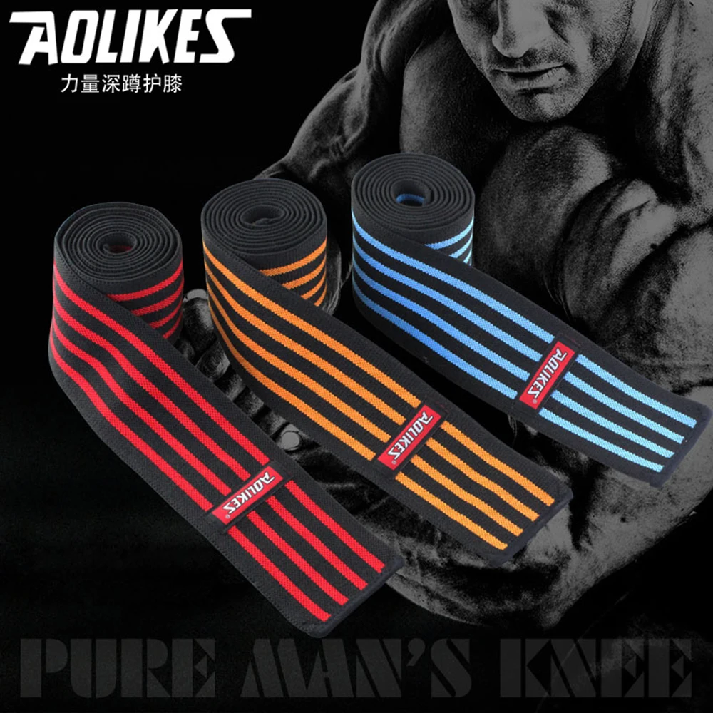 Sports Compression Tape Silicon Elastic Weight Lifting Knee Support