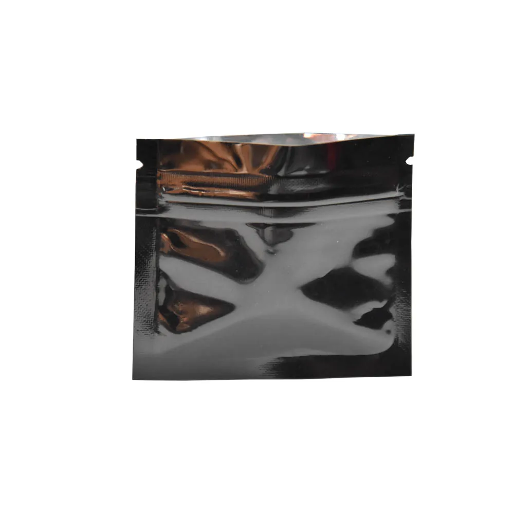 7,5*6 см перегерметичный черный замок алюминиевый мешок из фольги 200 шт/уп маленький ziplock Майларовый Пакет сумка для кофейного образца емкость для порошка