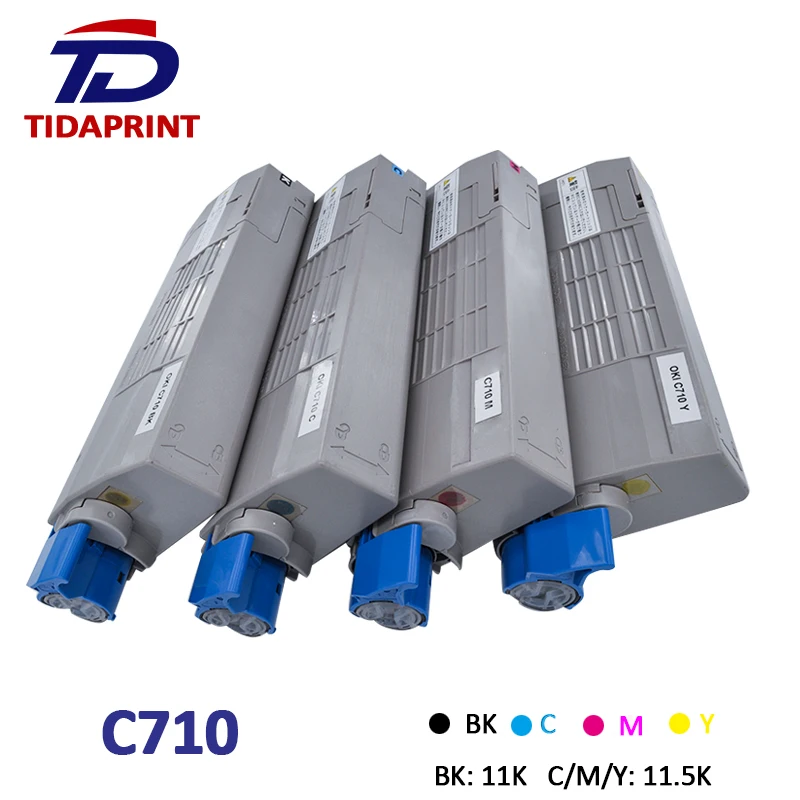 

TIDAPRINT Recycled Toner Cartridge for Okidata Printer C710 TNR-C4EK2 TNR-C4EC2 TNR-C4EM2 TNR-C4EY2