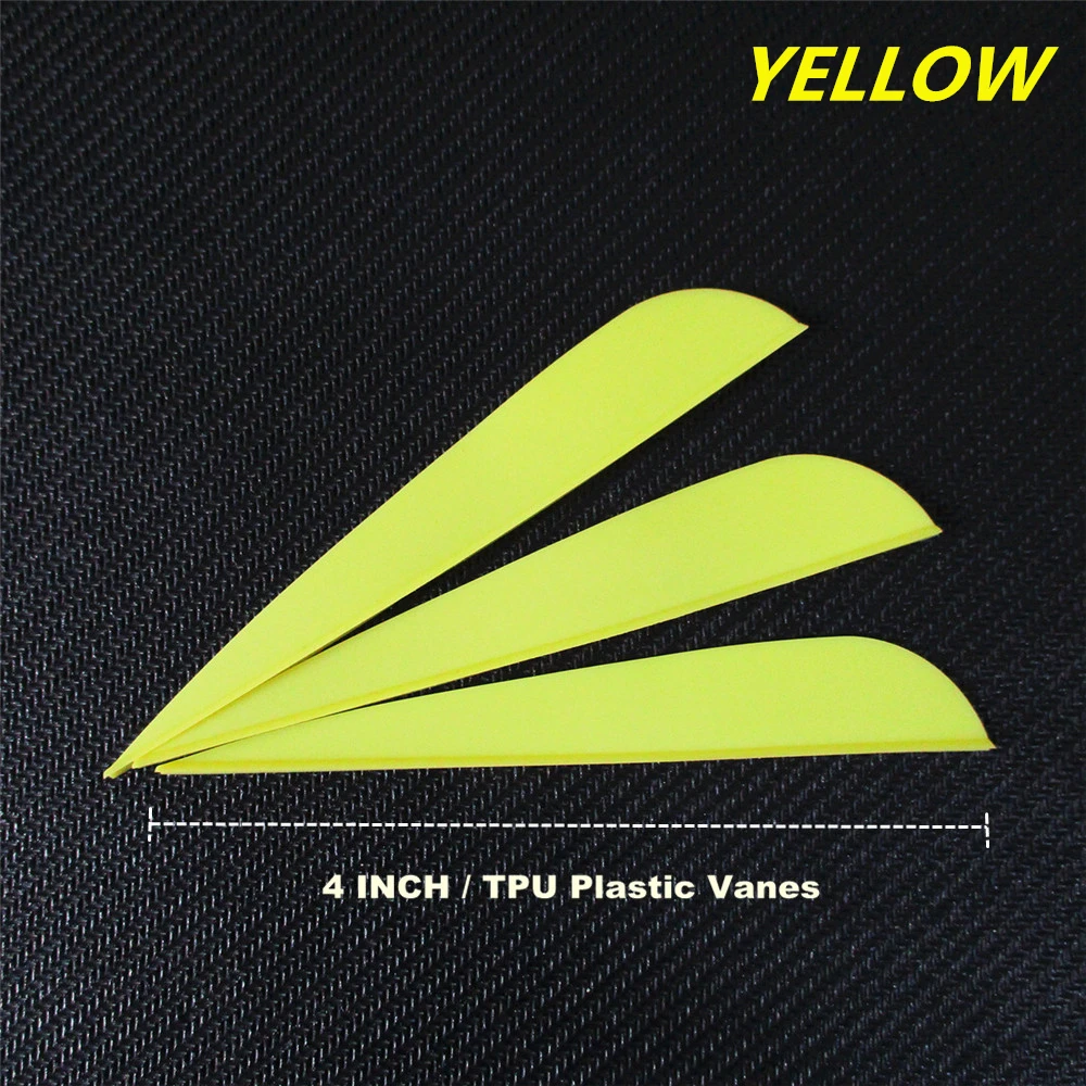 4inch Arrows Vanes yellow