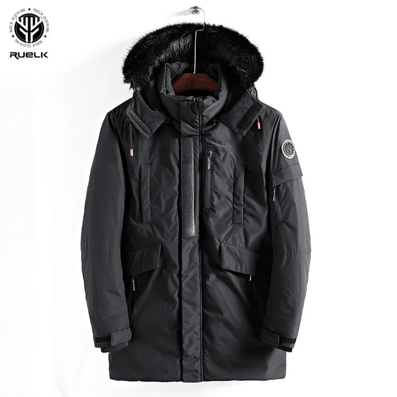

RUELK Fashion Winter Parkas Men -30Degrees New Jacket Coats Men Warm Coat Casual Parka Thickening Coat Men For Winter