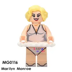 Один знаменитости серии Мэрилин Монро Дональд Трамп Элвис Арон персонажи для Хэллоуин строительные блоки кирпичи игрушки для детей
