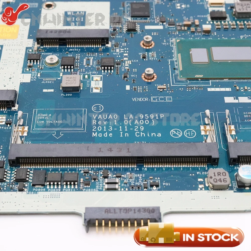 low cost  NOKOTION FOR DELL E7440 Laptop motherboard LA-9591P CN-03M26R 03M26R 3M26R DDR3L W/ I5-4300U CPU