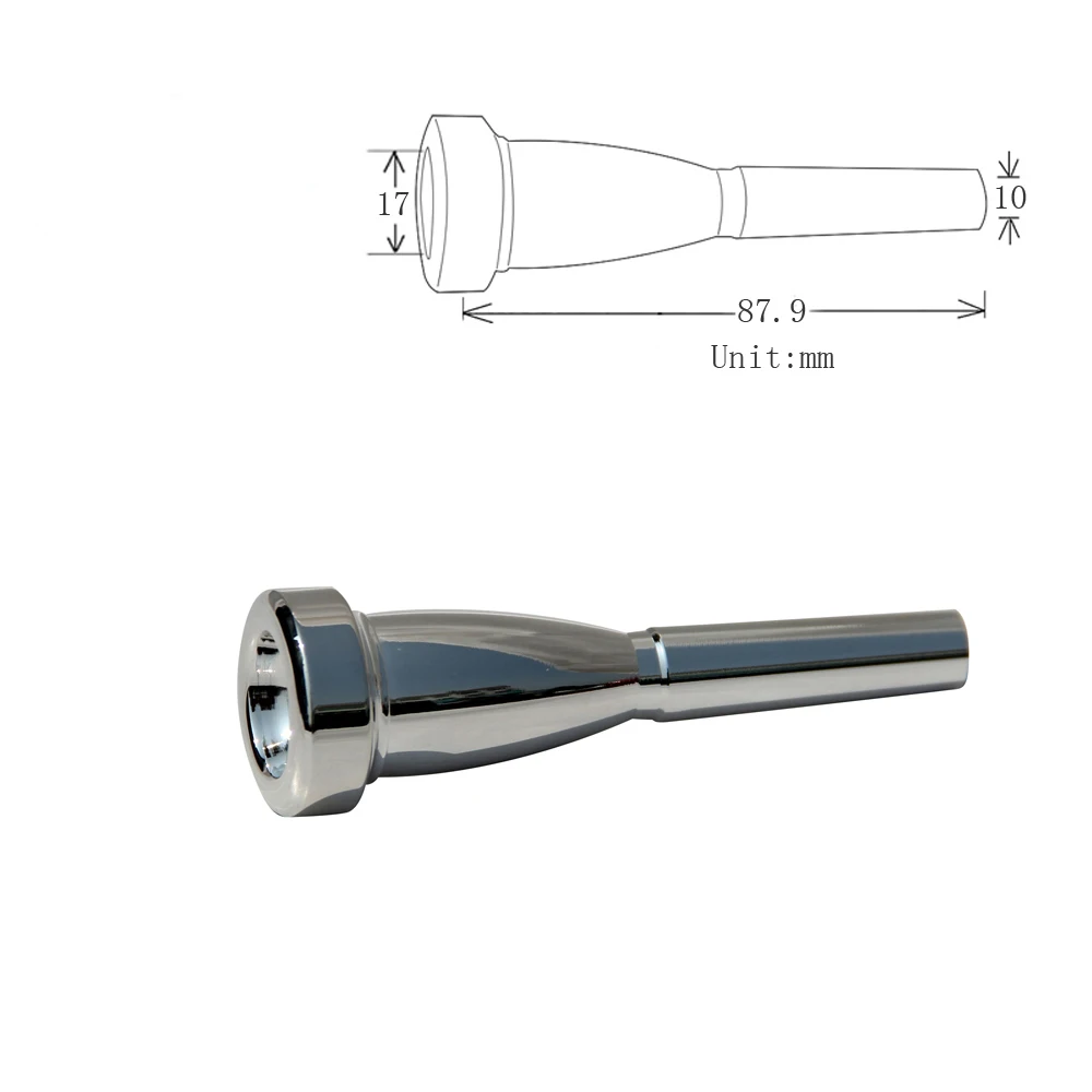 Музыкальный инструмент серебряная пуля маленькая 7c труба Баха мундштук