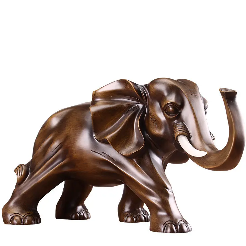 

Luxury Figurines Garden Decoration Resin Elephant Home Furnishing Decor Office Auspicious Wedding Gift