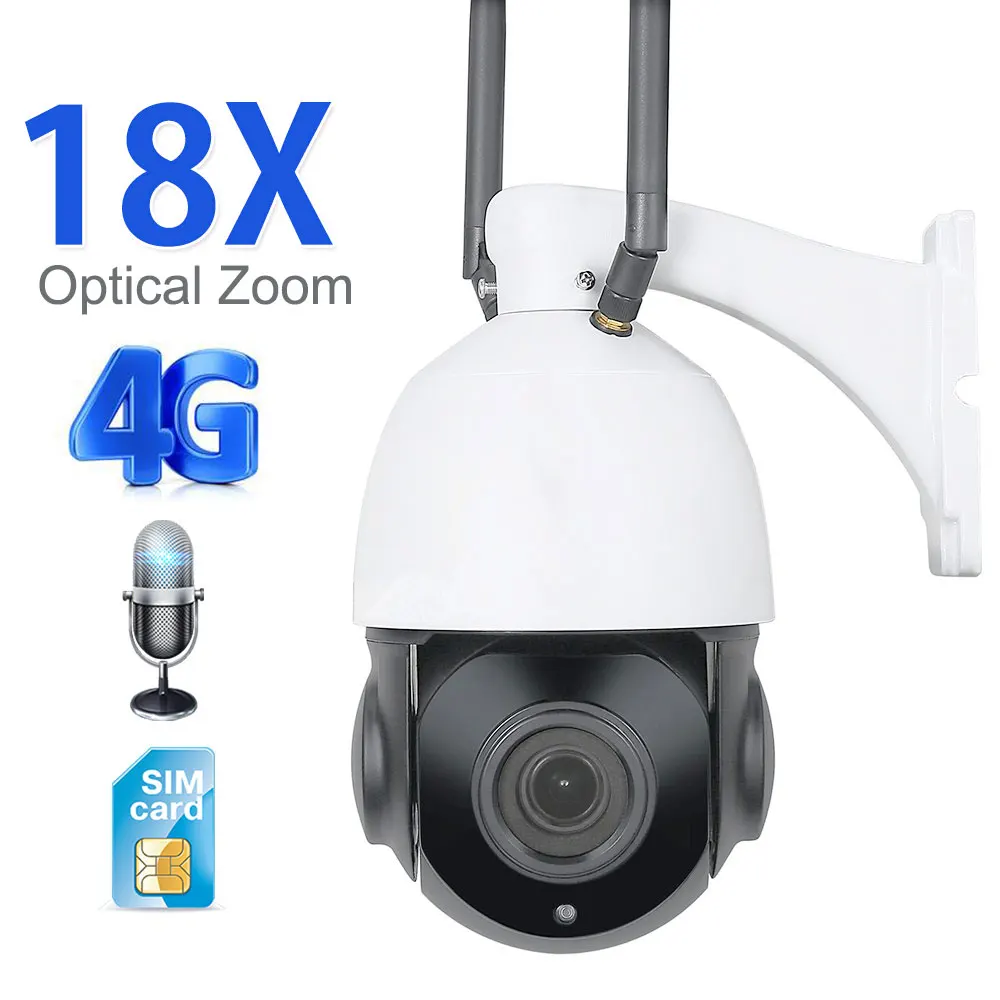 3g 4G wifi камера 1080P HD 18X оптический зум PTZ 4,7-94 мм sim-карта Беспроводная ip-камера наружная Безопасность Аудио ток динамик IR 80 м