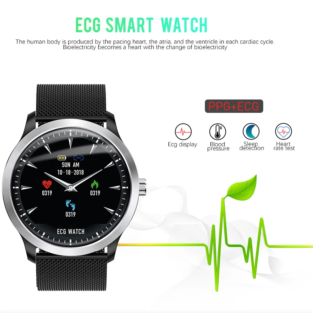 N58 3D UI ECG+ PPG умные часы мужские пульсометр кровяное давление монитор сна мульти-спорт фитнес-трекер умный Браслет умные часы