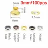 100pcs/pack Metal Eyelets Grommets 3MM 4MM 5MM for Leather Craft DIY Scrapbooking Shoes Fashion Practical Accessories ► Photo 2/6