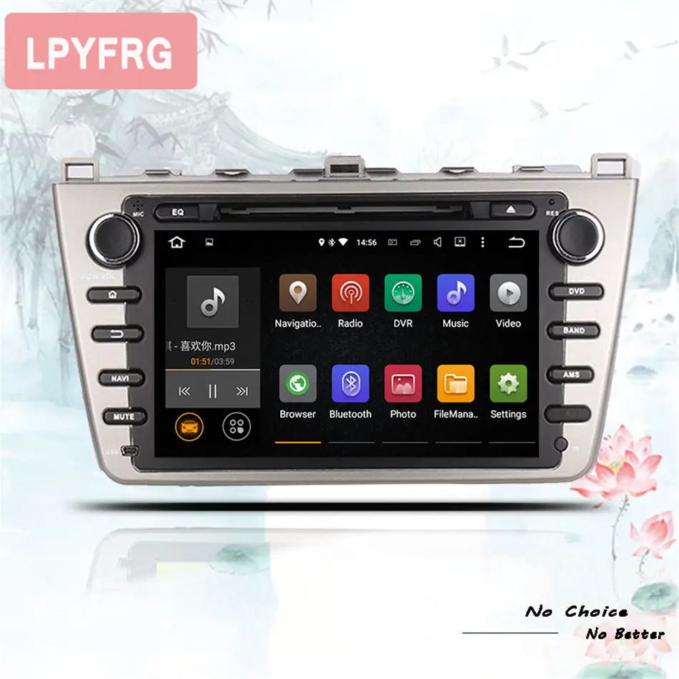 Best 2 din 1024*600 android 9.0  Octa core CAR GPS for Mazda 6 ruiwing 2008-2012 autoradio navigation head unit multimedia 4G system 1