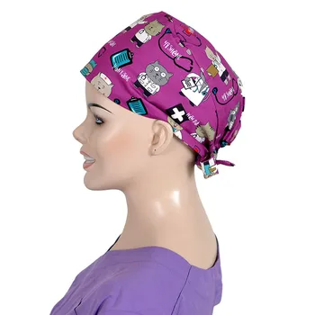 

surgical medical cap women and men comfortable surgical cap printing design quality medical accessories scrub cap