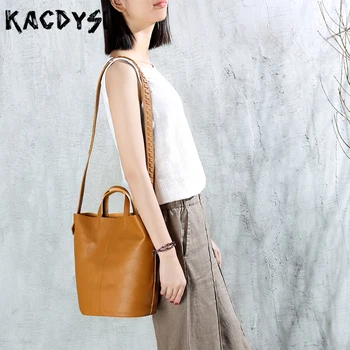 

Original Real Leather Small Luxury Ladies Handbag Soft Modern Fashion Women Body Bag Unique Tote Shoulder Purse Bucket Bags New