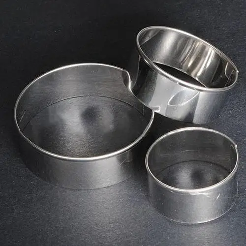 

3pcs Useful Stainless Steel Round Circle Cake Fondant Cookie Biscuit Make Mold Gum Paste Mould Cutter Container Kitchen Gadgets