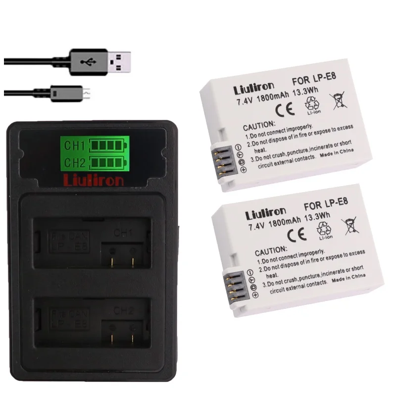 

1800mAh lpe8 LP-E8 LP E8 Li-ion Battery pack For Canon LP-E8 EOS 5D, 700D50D, 600D, 650 EOS Rebel T5i T3i