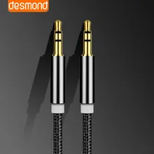 Cheap 1M Nylon Audio Cable 3.5MM Jack Male to Male Car Aux Cable Code Gold Plated Headphone Line for Samsung Laptop Speaker Louder