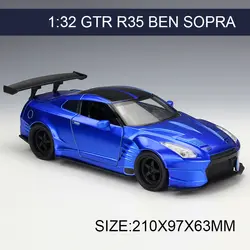 1:24 модель автомобиля Брайана GTR R35 бен sopra металла автомобиля играть коллекционных моделей спортивные автомобили игрушки для подарка