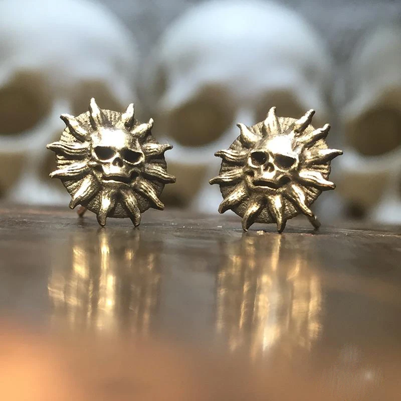 

Original Jewelry Dark Skull Earrings 925 Sterling Silver Hypoallergenic Female Personality Rabbit Earrings