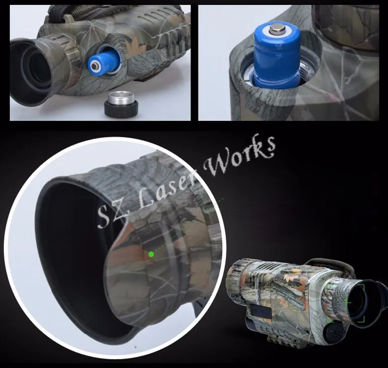 Камуфляжные цифровые Монокулярные инфракрасные очки ночного видения 5X40 ночного видения область снимает фотографии видео с TFT lcd для охоты
