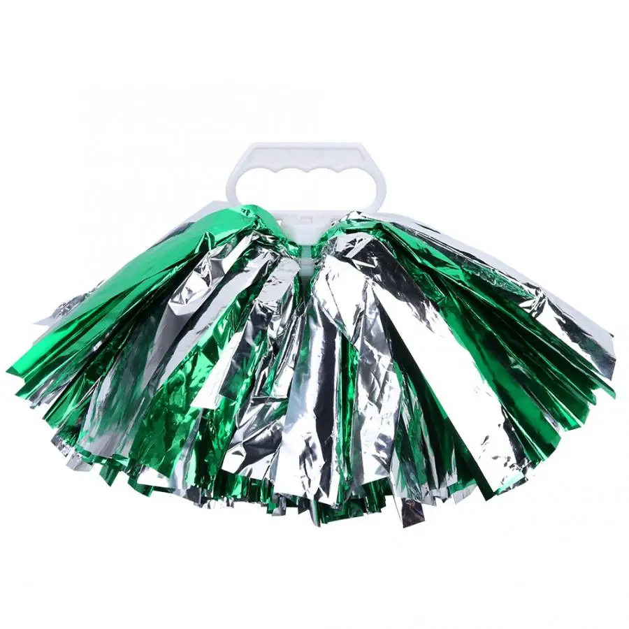 

Four finger handle Cheerleadering Poms Colorful Shiny Pompoms Easy and Comfortable for Party School Sports Competition Supplies