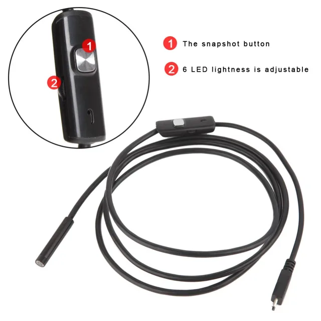 1M 1.5M 2M 3.5M 5M Universal Endoscope 720P Waterproof  6LED Portable Inspection Borescope Camera For Android Mobile Phone