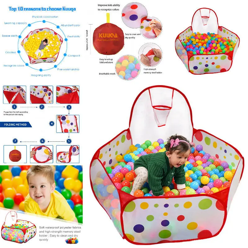 

Ball Tent Baby Toy Stages Learn Laugh Toddler Kids Boys Girls Educational Pool P Storage Bag for Toddlers Baby Pets Playpen