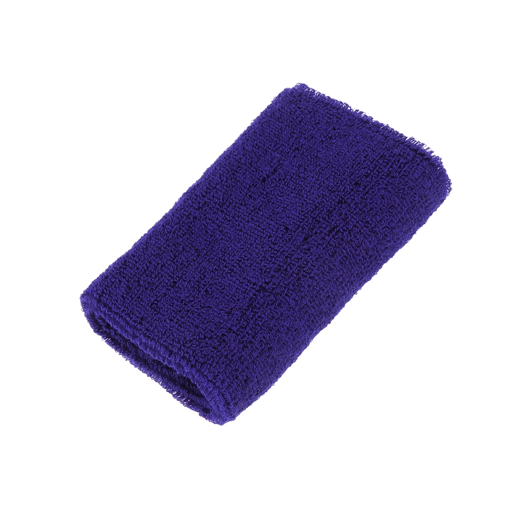 

1 Pair Wristbands Terry Cloth Athletic Elastic Cotton Wrist Sweatbands for Football