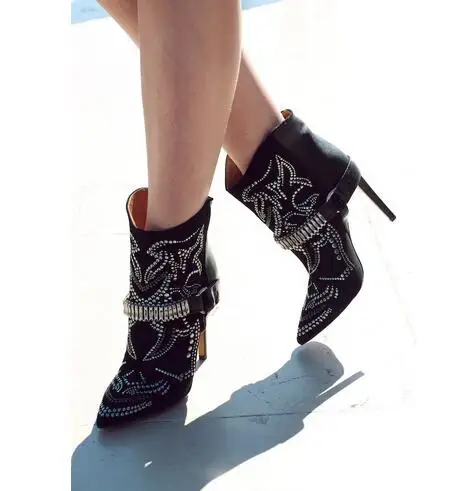 Embroidery-Suede-Leather-Pointed-Toe-Ankle-Boots-Stiletto-Strappy-Lady-Short-Boots-Fashion-Lady-High-Heels (4)