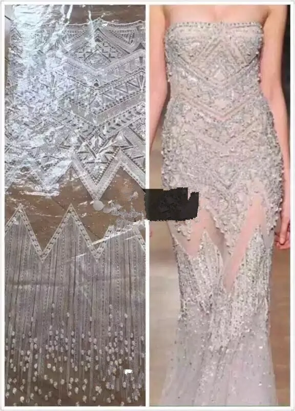 

2016 Latest african lace fabrics embroidery tulle mesh lace fabric lace trim for fashion lady dresses high quality free shipping