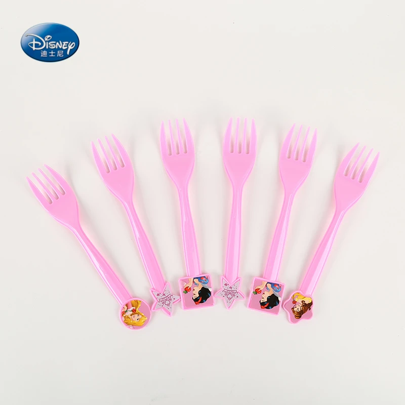 6pcs Disney Princess Cartoon Theme Forks Girls Birthday Party
