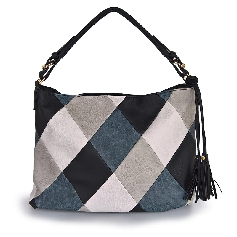 

Luxury Brand 2019 Women Shoulder Bag Patchwork Large Totes Women Handbags Ladies Purse Leather Bags Female Tassel Bolsa Feminina