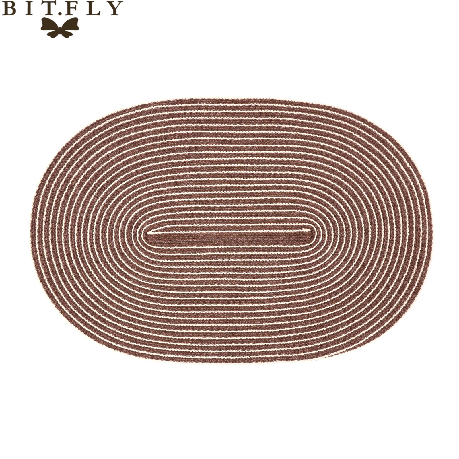 4 шт сплошной цвет Овальный тканый коврик для стола Ding коврик термостойкая Чаша Coaster кофе для кухни дома свадьбы партии питания