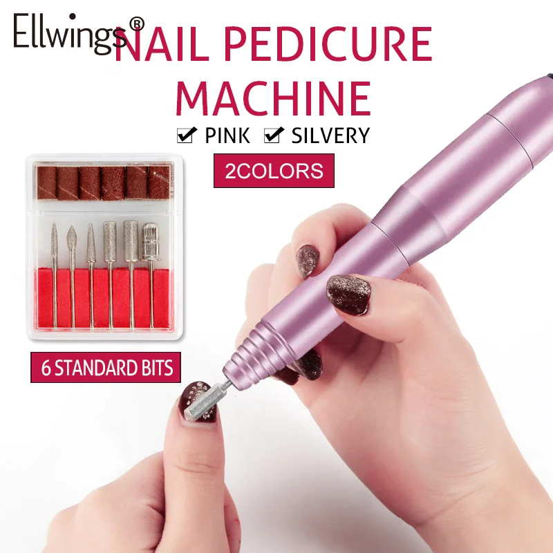 

Ellwings Professional Electric Nail Kit Nail Tips Manicure Machine Electric Nail Art Pen Pedicure Bits Nail Art Tools Kit