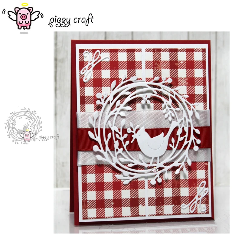 

Piggy Craft metal cutting dies cut die mold New Round twig nest bird Scrapbook paper craft knife mould blade punch stencils dies