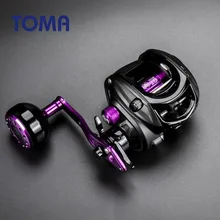 TOMA Высококачественная Рыболовная катушка baitcasing 7,0: 1 11+ 1 шарикоподшипники из нержавеющей стали магнитный тормоз 92 мм длинная ручка