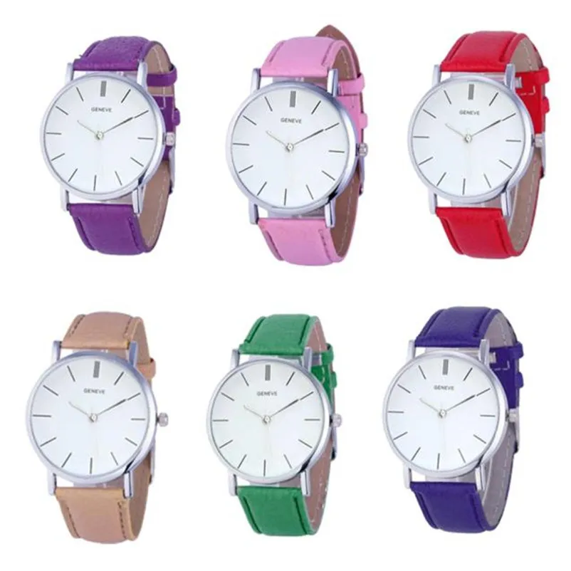 Новый Для женщин s Ретро Дизайн кожаный ремешок аналоговые сплава кварцевые наручные часы Для женщин Подарки Часы relogio feminino m08