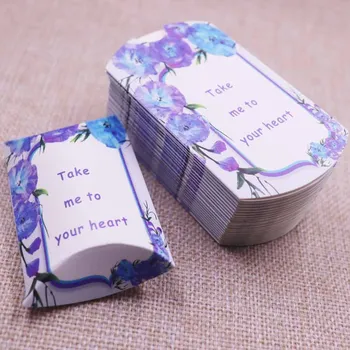 

20*50*80mm small paper Gift box take me to you heart Gift Box Pillow Shape Wedding Candy Gift Box friends 10.20.50PCS 10PCS=lot