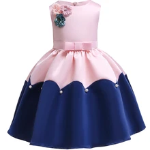 Детское платье-пачка принцессы для девочек, торжественное платье с цветочным рисунком для дня рождения, платье для девочек Рождественская одежда для маленьких девочек 2, 4, 6, 8, 10 лет