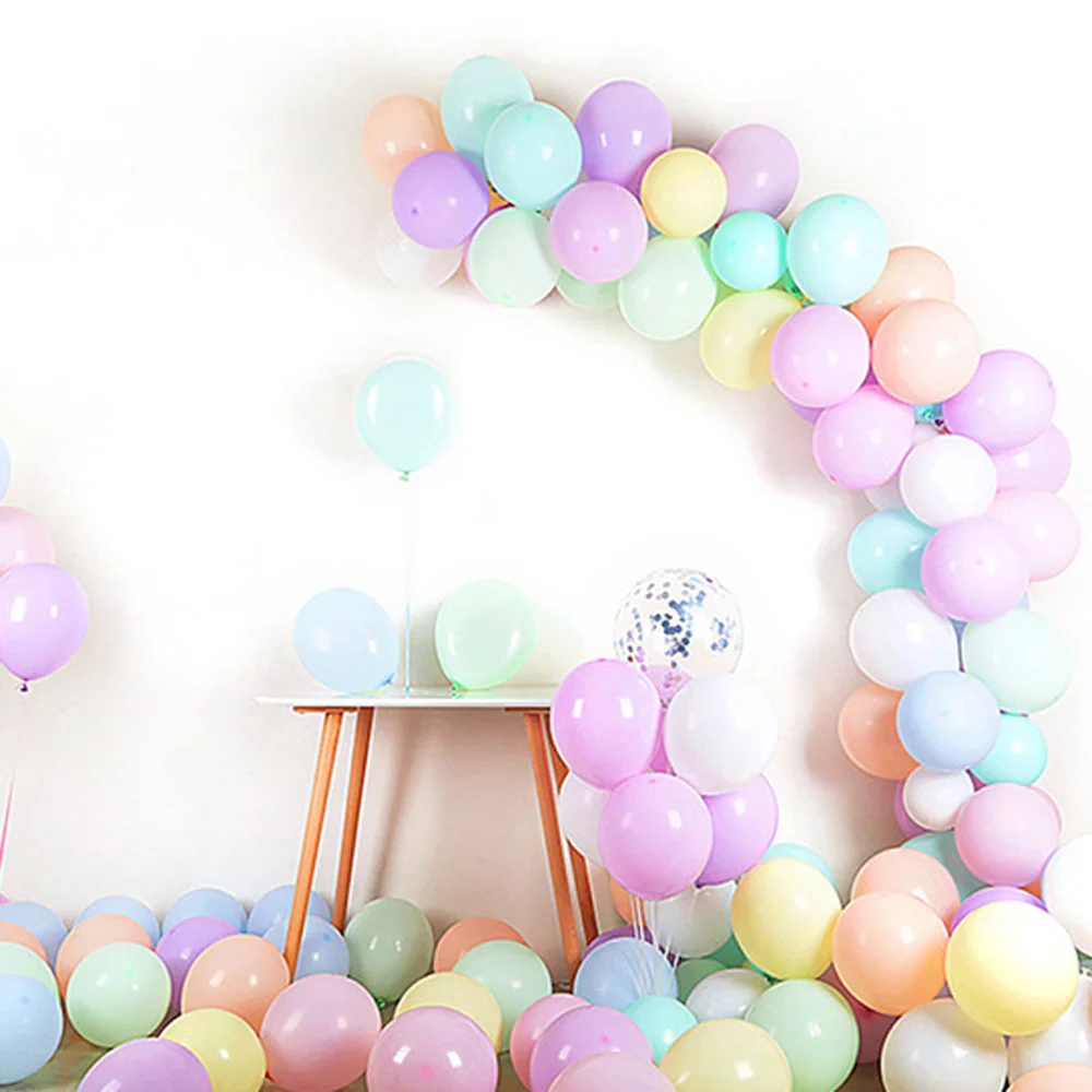 100pcs 10 Inch Macarons Pastel Candy Balloons Latex Round Helium Balloons For Birthday Party Baby Shower
