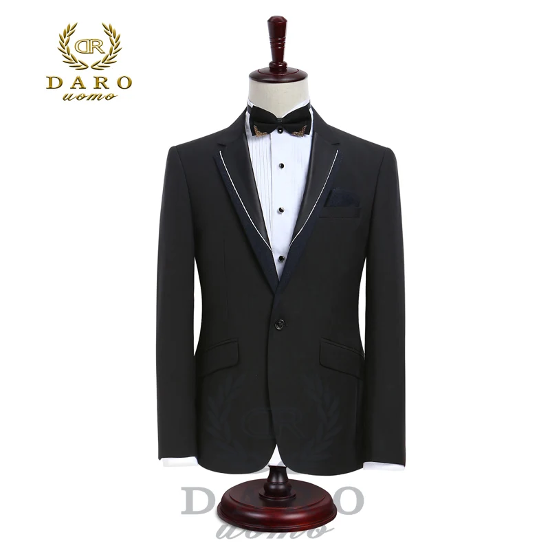 

2017 DARO Mens Suit terno Slim Fit Casual one button Fashion Blazer Side Vent Jacket and Pant for Wedding Party (DR8035)