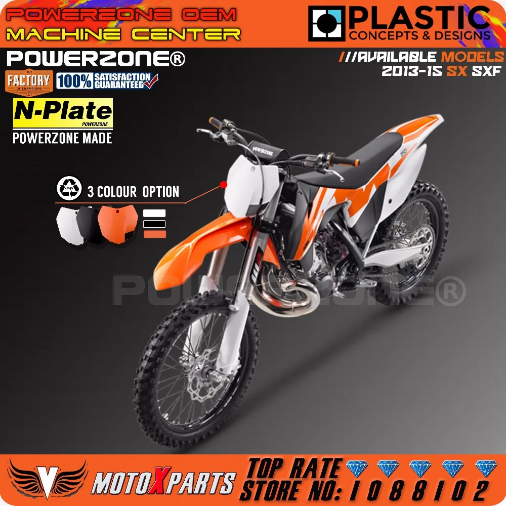 Передняя табличка с номером POWERZONE для KTM 2013 15 SX SXF XCF 125 250 350 450 EXC 530 XCW Кроссовый