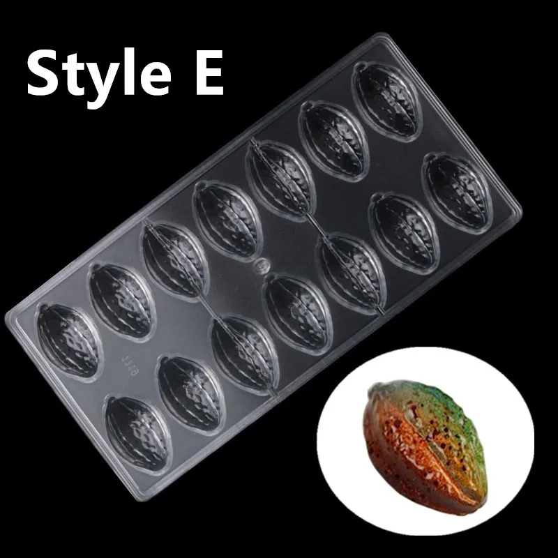 SHENHONG несколько стилей формы для шоколада Поликарбонат высокое качество формы для шоколада Конфеты инструменты для выпечки - Цвет: Style E