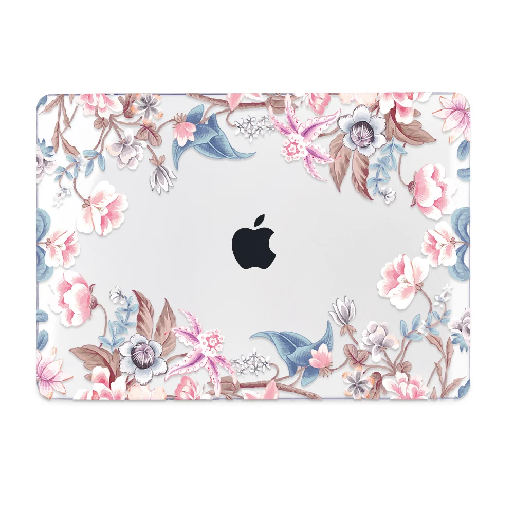 Flowers Laptop Case for Apple MacBook Pro Air Retina 11 12 13 15 Inch Touch bar Hard Cover Shell Sleeve with Free Gift